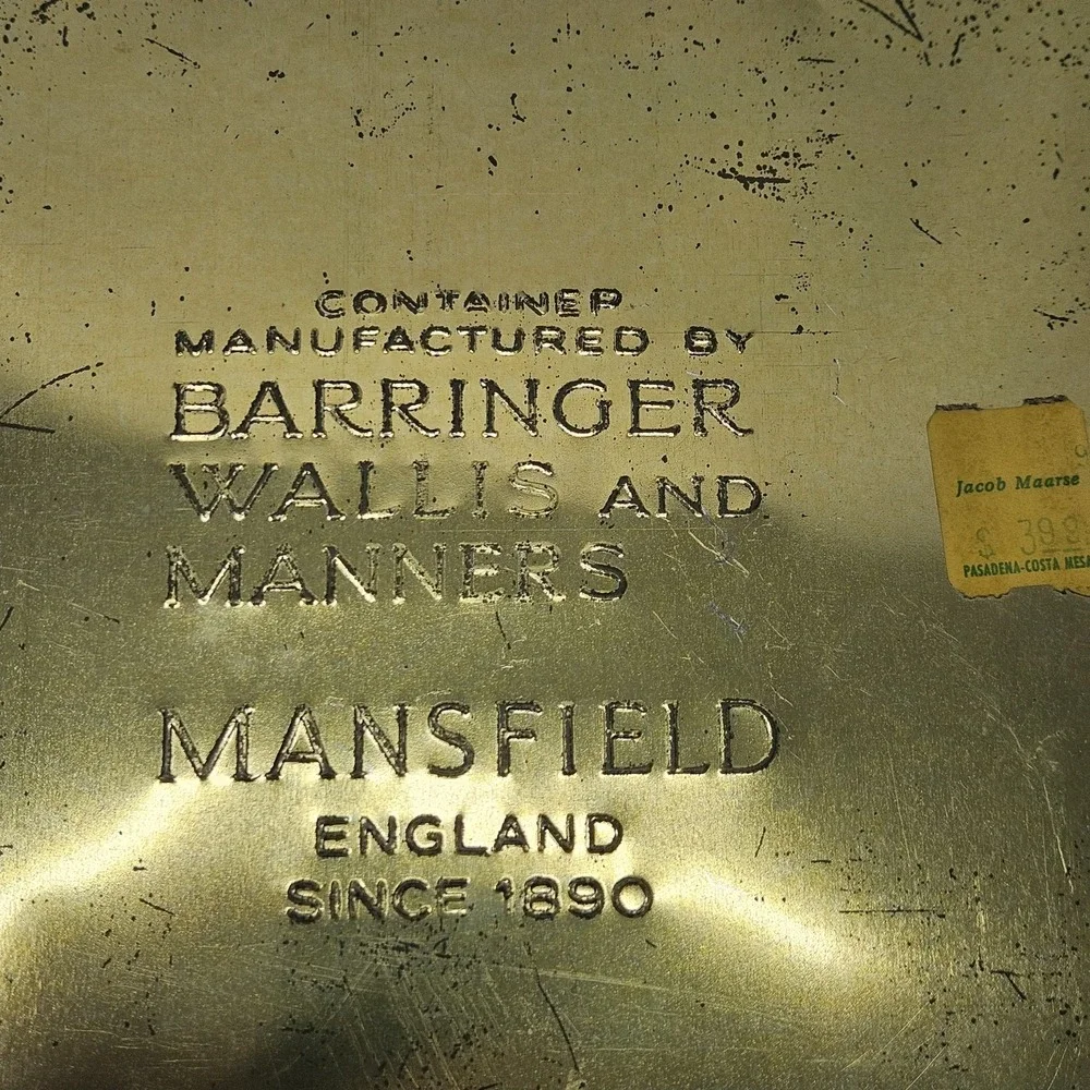 VTG Collectible Tin Box Confections Candy Barringer Wallis and Manners Flowers‎